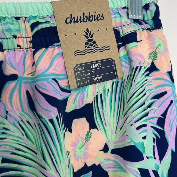 Chubbies Men The Night Faunas Classic Swim Trunk Size Large - Picture 4 of 8